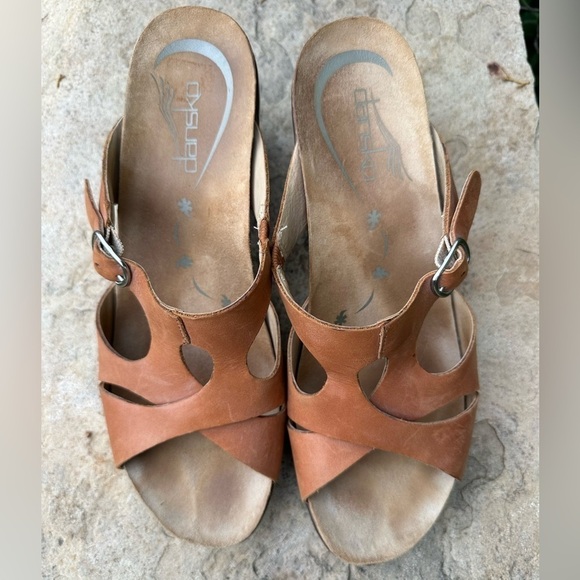 Dansko Cai Full Grain Leather Amber Sandals Adjustable Buckle 41 US 10.5-11 - Picture 8 of 10